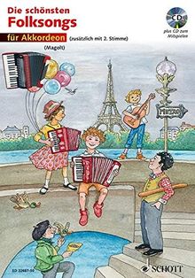 Die schönsten Folksongs: 1-2 Akkordeons. Ausgabe mit CD.