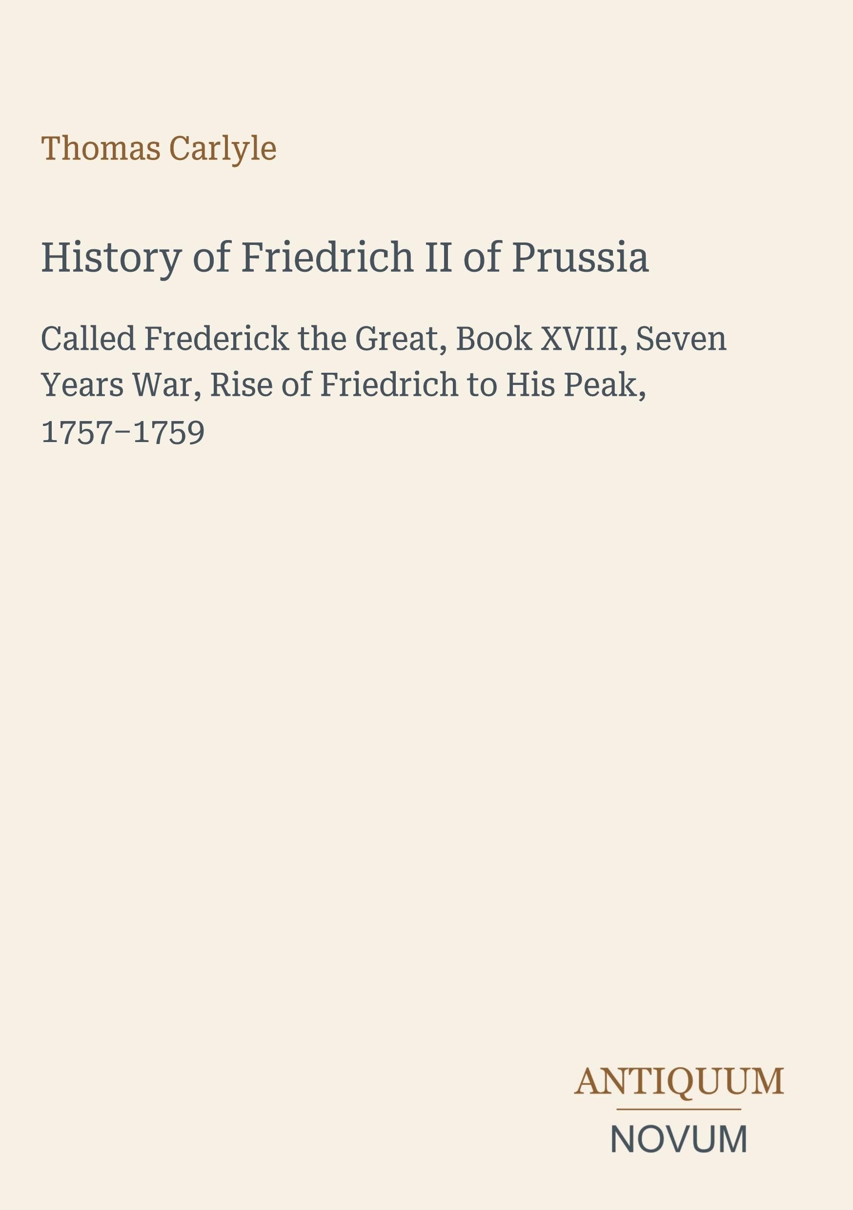 History of Friedrich II of Prussia