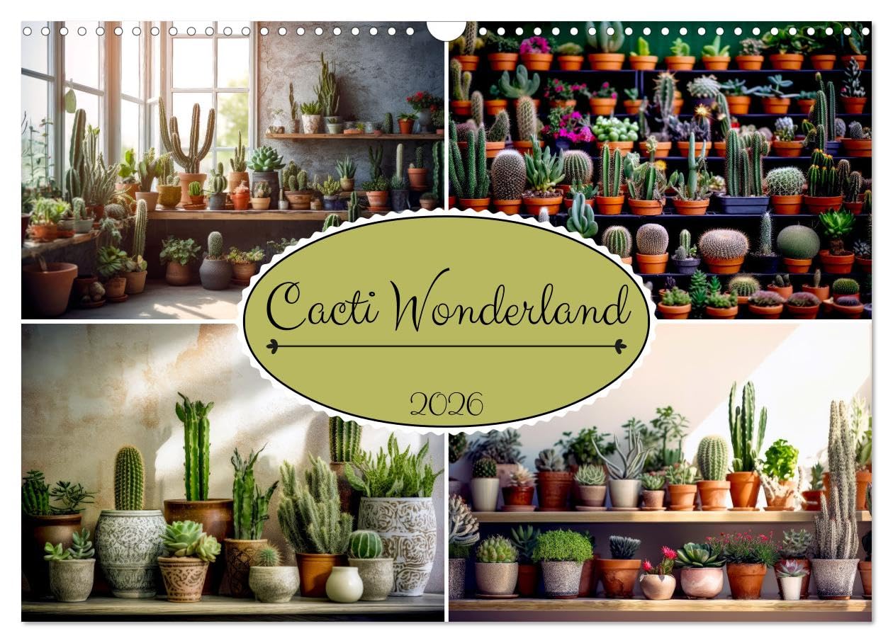 Cacti Wonderland (Wall Calendar 2026 DIN A3 landscape), CALVENDO 12 Month Wall Calendar: Escape to the captivating Cacti Wonderland and explore the ... of succulents and cacti throughout the year.