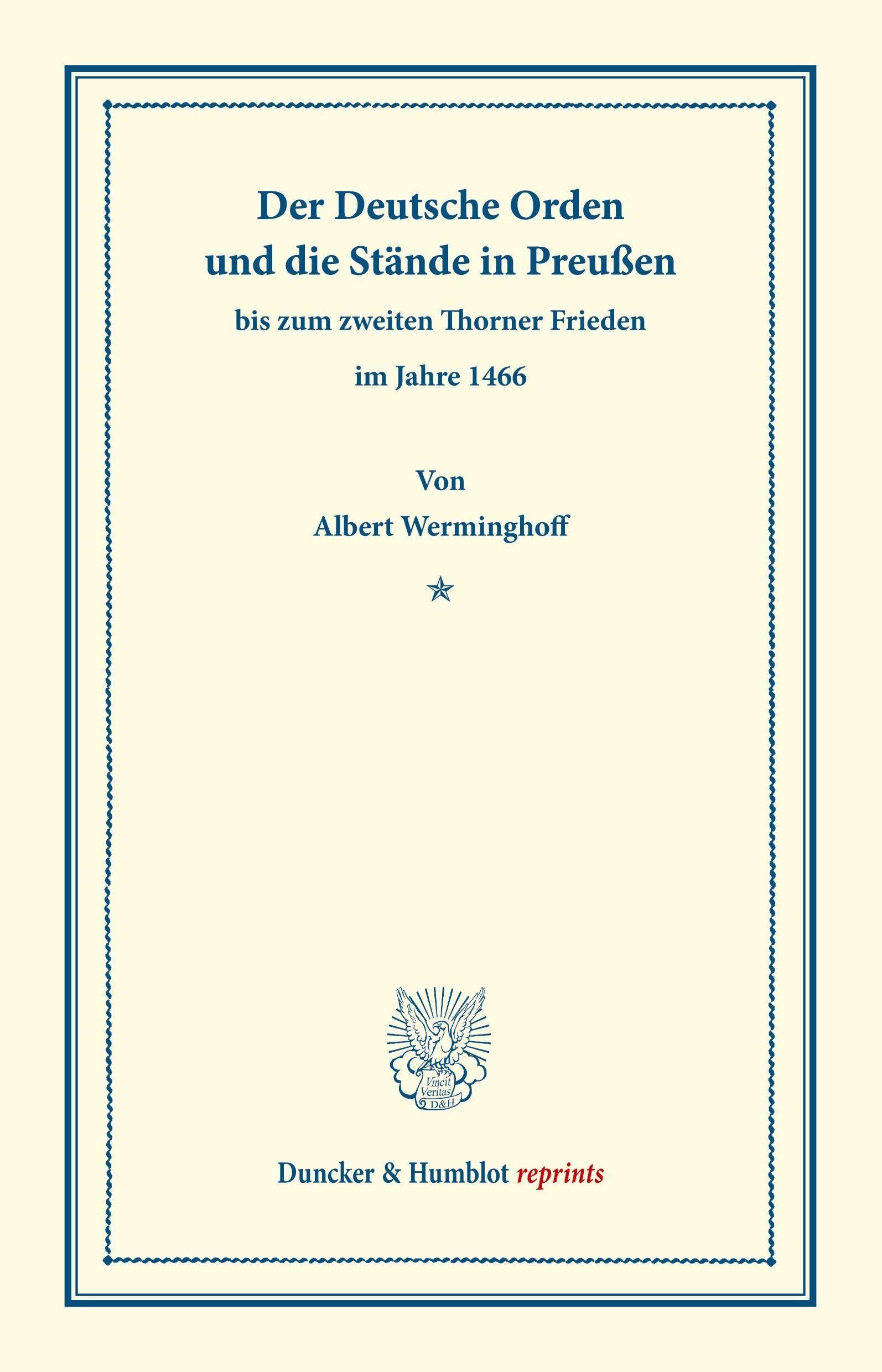 Der Deutsche Orden und die Stände in Preußen