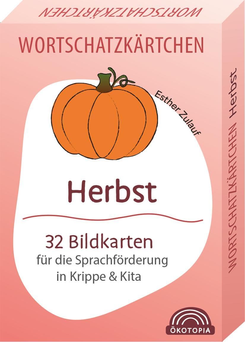 Wortschatzkärtchen: Herbst – 32 Bildkarten für die Sprachförderung in Krippe und Kita