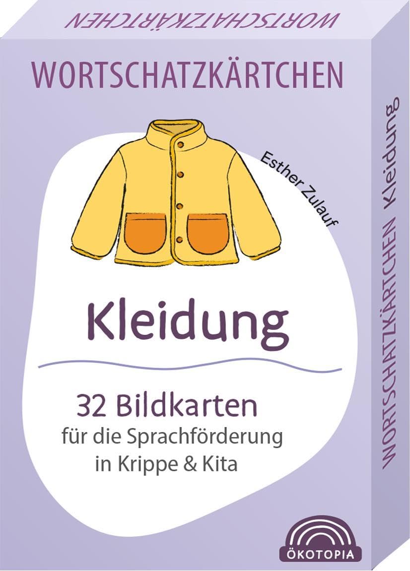 Wortschatzkärtchen: Kleidung - 32 Bildkarten für die Sprachförderung in Krippe und Kita