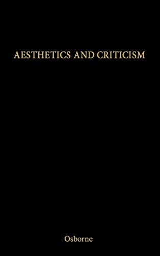 Aesthetics and Criticism.