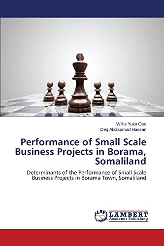 Performance of Small Scale Business Projects in Borama, Somaliland: Determinants of the Performance of Small Scale Business Projects in Borama Town, Somaliland