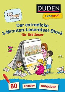 Duden Leseprofi – Der extradicke 3-Minuten-Leserätsel-Block für Erstleser (DUDEN Leseprofi Minuten Leserätsel)