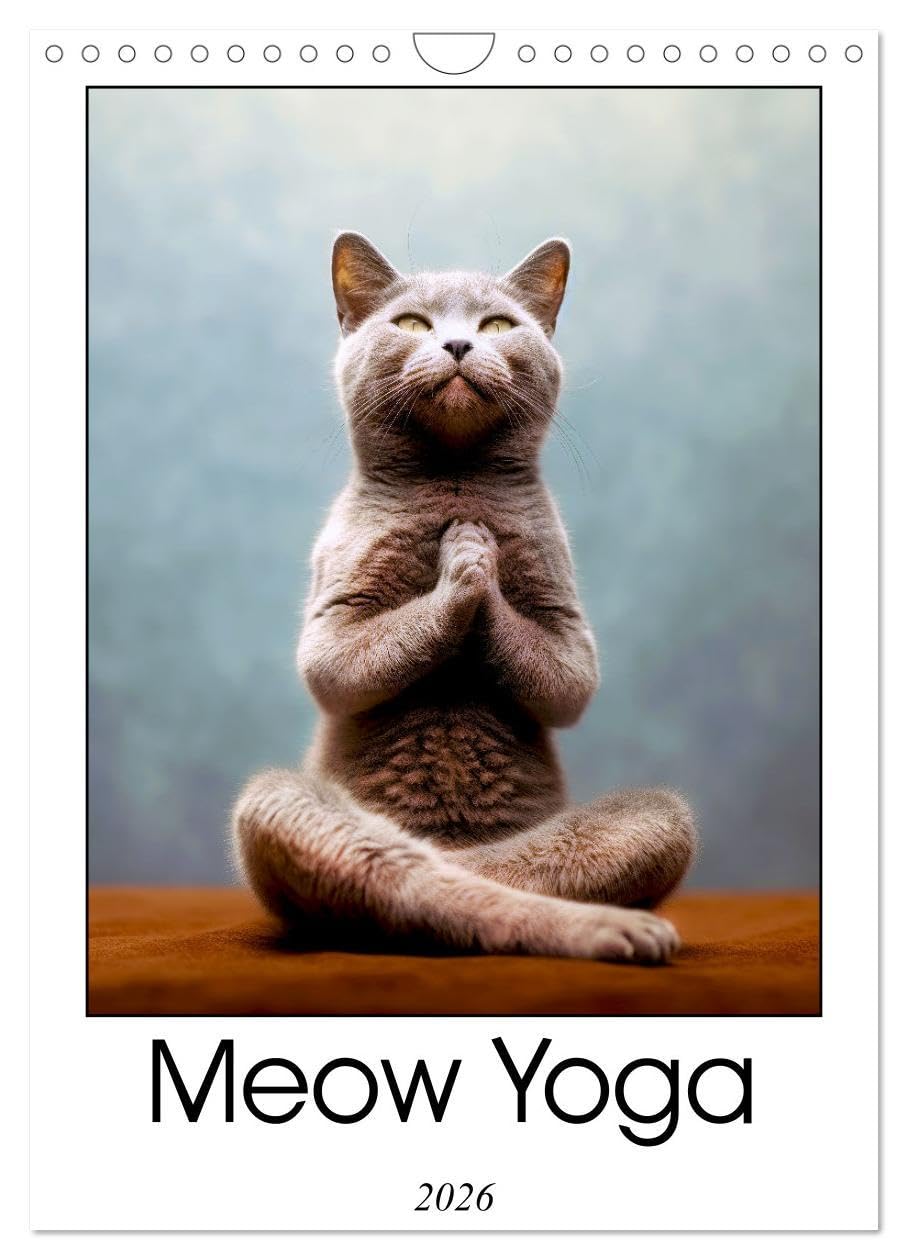 Meow Yoga (Wall Calendar 2026 DIN A4 portrait), CALVENDO 12 Month Wall Calendar: Indulge in a year of feline serenity and purrfection with our Meow ... tranquility, and a healthy dose of cuteness.