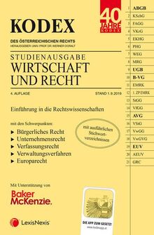 KODEX Wirtschaft und Recht 2019/20: Studienausgabe