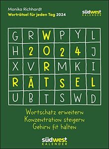 Worträtsel 2024 - Wortschatz erweitern, Konzentration steigern, Gehirn fit halten - Tagesabreißkalender zum Aufstellen oder Aufhängen