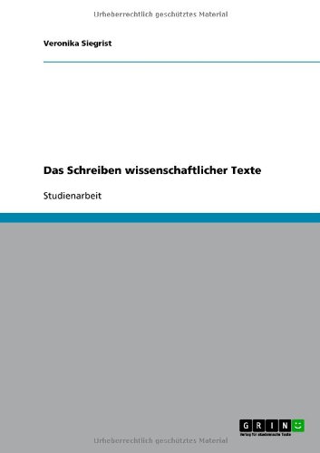 Das Schreiben wissenschaftlicher Texte