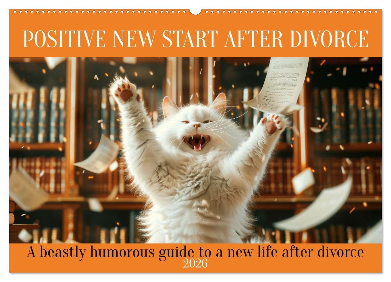 Positive new start after divorce (Wall Calendar 2026 DIN A2 landscape), CALVENDO 12 Month Wall Calendar: A beastly humorous guide to a new life after divorce