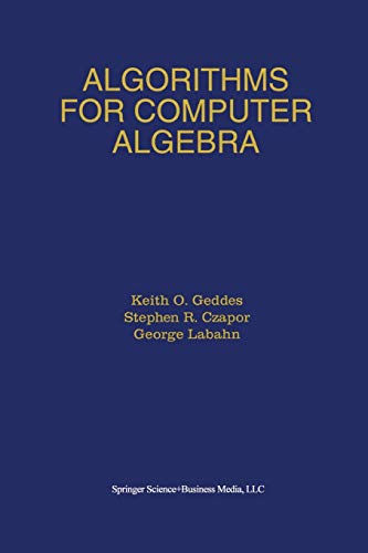 Algorithms for Computer Algebra