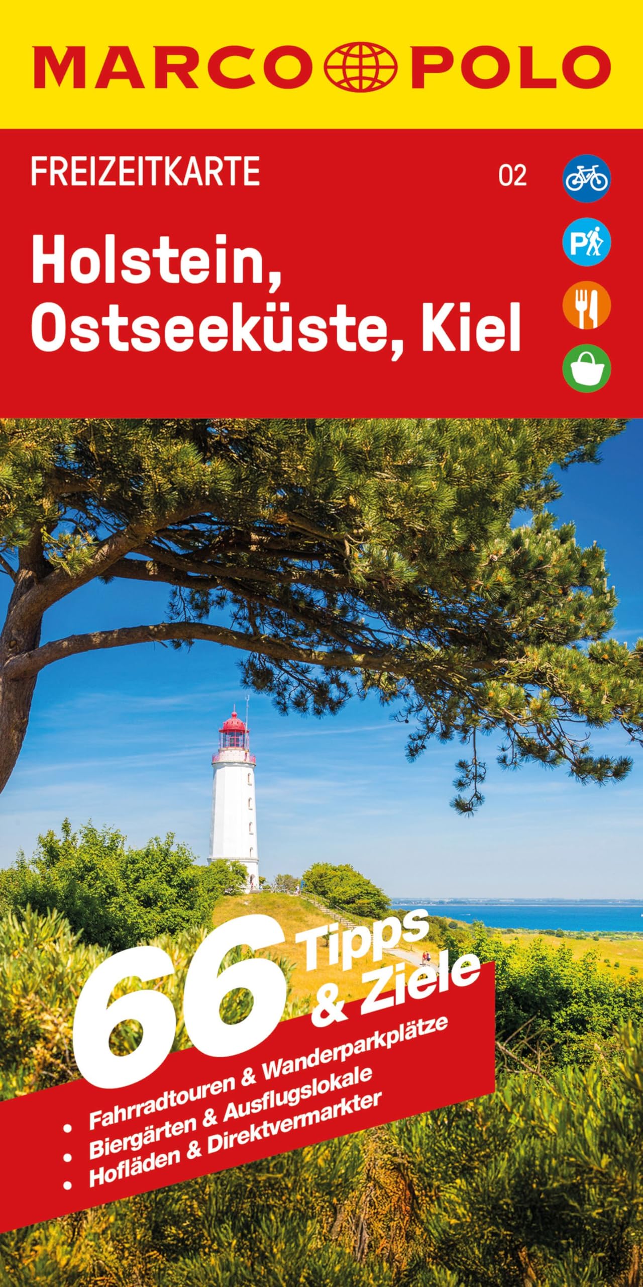 MARCO POLO Freizeitkarte 2 Holstein Ostseeküste Kiel 1100000
