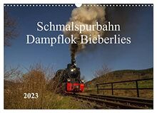 Schmalspurbahn Dampflok Bieberlies (Wandkalender 2023 DIN A3 quer), Calvendo Monatskalender