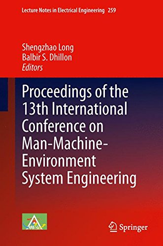 Proceedings of the 13th International Conference on Man-Machine-Environment System Engineering (Lecture Notes in Electrical Engineering)