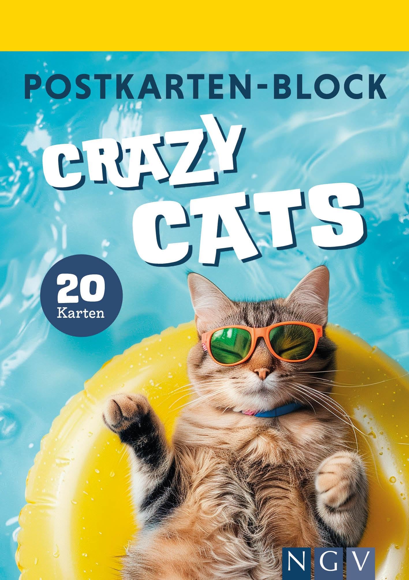 Postkartenblock Crazy Cats: 20 witzige Postkarten zum Verschenken und Verschicken