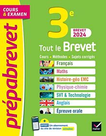 Tout le brevet 3e : cours, méthodes, sujets corrigés : brevet 2024