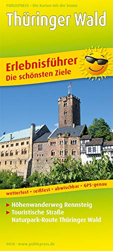 Thüringer Wald mit Rennsteig : Erlebnisführer, Freizeitkarte mit Informationen zu Freizeiteinrichtungen auf der Kartenrückseite, wetterfest, ... GPS-genau. 1:160000 (Erlebnisführer / EF)