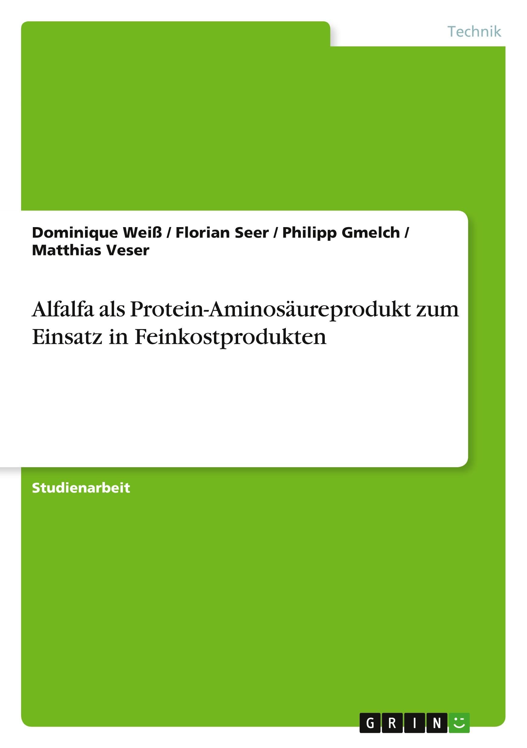 Alfalfa als Protein-Aminosäureprodukt zum Einsatz in Feinkostprodukten