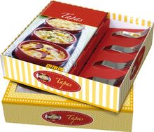 Buch-Box Tapas: Rezeptbuch + 4 Tapasgabeln