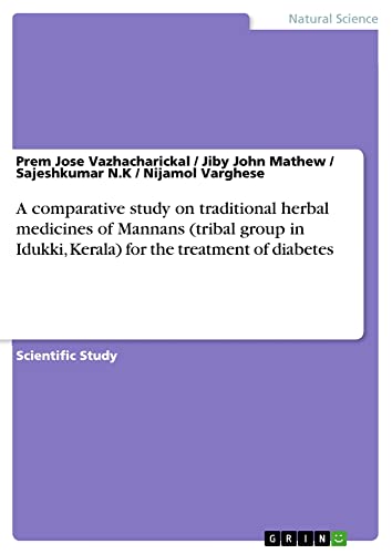 A comparative study on traditional herbal medicines of Mannans (tribal group in Idukki, Kerala) for the treatment of diabetes