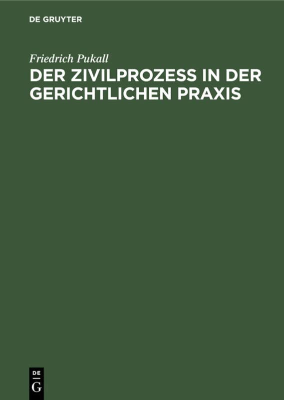 Der Zivilprozeß in der gerichtlichen Praxis: Ein Leitfaden