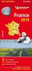 Michelin Frankreich 2019 (plastifiziert): Straßen- und Tourismuskarte 1:1.000.000 (MICHELIN Nationalkarten)