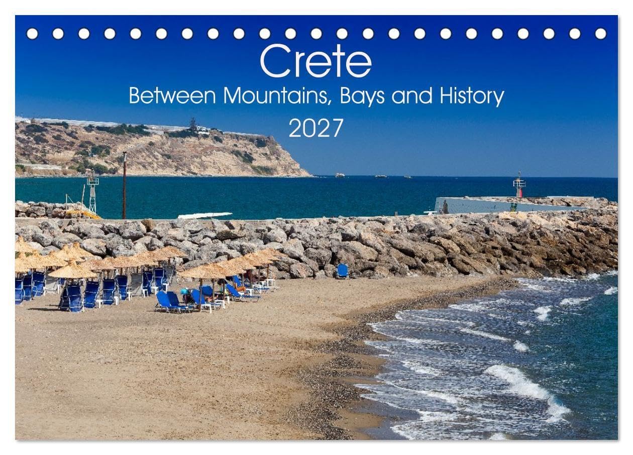 Crete - Between Mountains, Bays and History (Desk Calendar 2027 DIN A5 landscape), CALVENDO 12 Month DeskCalendar