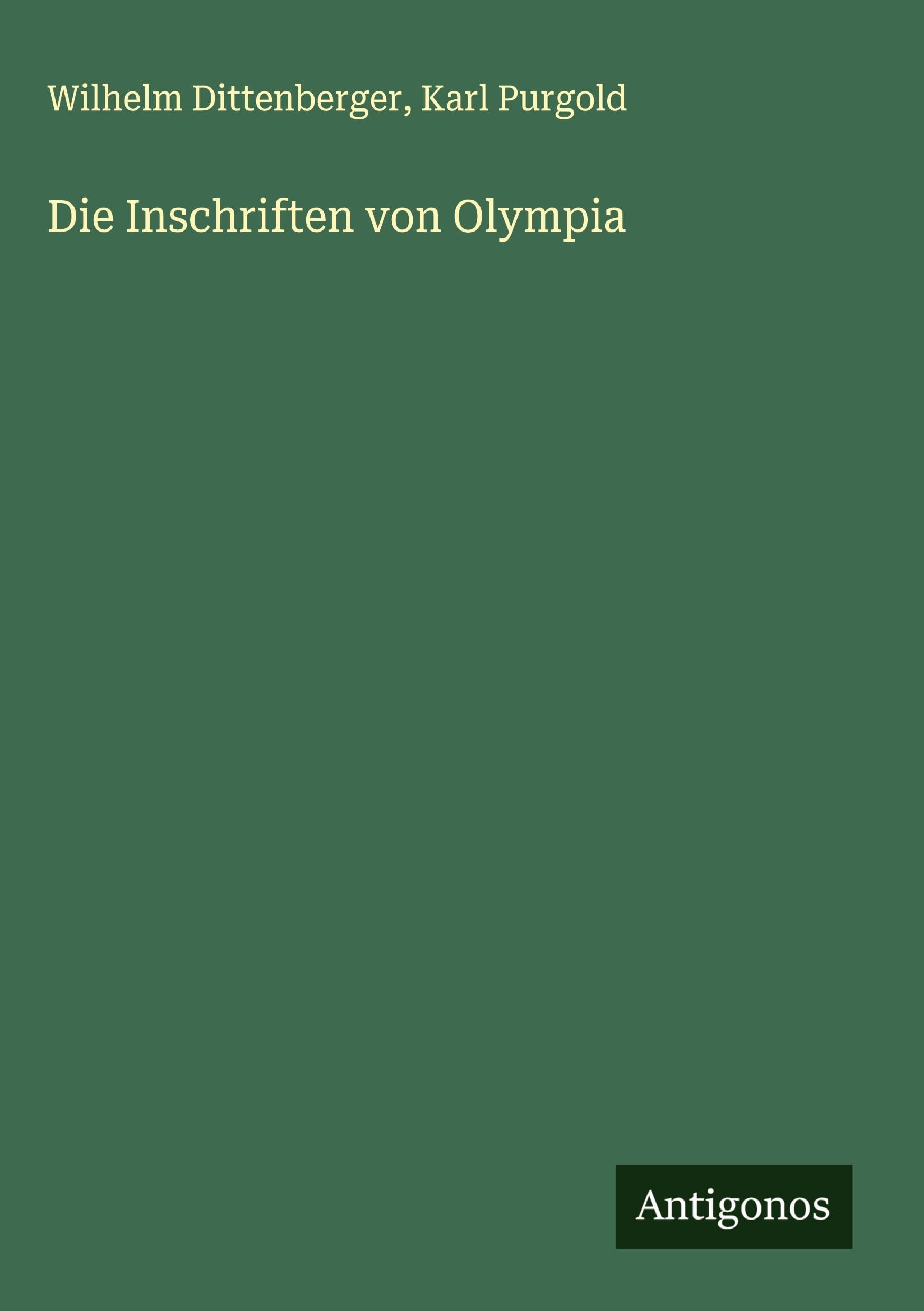 Die Inschriften von Olympia