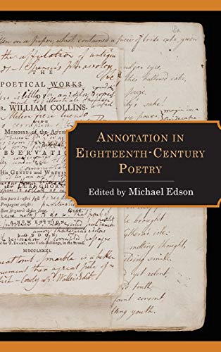 Annotation in Eighteenth-Century Poetry (Studies in Text and Print Culture)