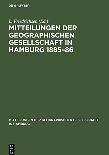 Mitteilungen der Geographischen Gesellschaft in Hamburg 1885–86: Heft 3