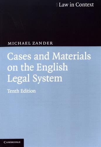 Cases and Materials on the English Legal System (Law in Context)