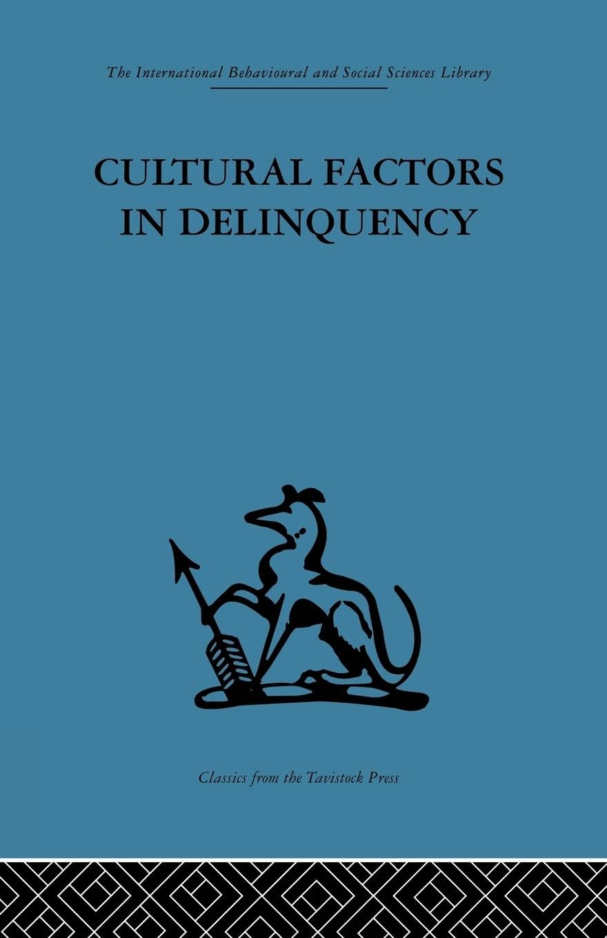 unbekannt Cultural Factors In Delinquency