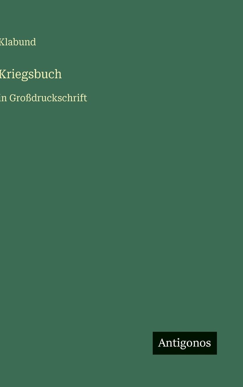 Kriegsbuch: in Großdruckschrift