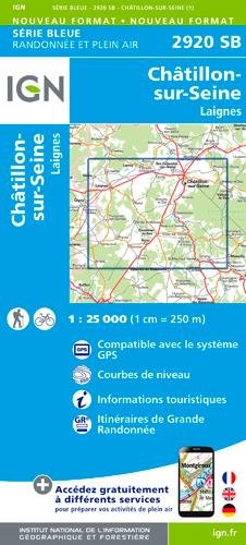Châtillon-sur-Seine Laignes 1:25 000: Carte de randonnée (et plein air)