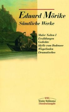 Sämtliche Werke, 2 Bde., Ln, Neuausg., Bd.1, Maler Nolten (Erstfass.); Erzählungen; Gedichte; Idylle vom Bodensee; Wispeliaden; Dramatisches