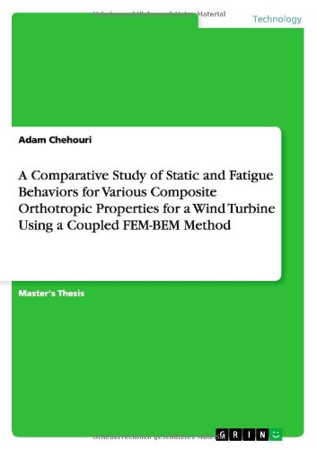 A Comparative Study of Static and Fatigue Behaviors for Various Composite Orthotropic Properties for a Wind Turbine Using a Coupled FEM-BEM Method