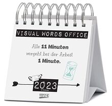 Visual Words Office 2023: Aufstellbarer Typo-Art Postkartenkalender. Jede Woche ein neuer Spruch. Hochwertiger Wochenkalender für den Schreibtisch