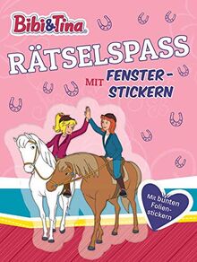 Bibi & Tina Rätselspaß mit Fensterstickern: Mit bunten Folienstickern