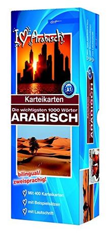 Karteikarten - Die wichtigsten 1000 Wörter, Arabisch: Niveau A1 bilingual / zweisprachig