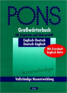 PONS Großwörterbuch für Experten und Universität, Englisch, m. Beiheft