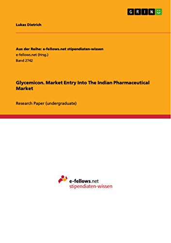 Glycemicon. Market Entry Into The Indian Pharmaceutical Market