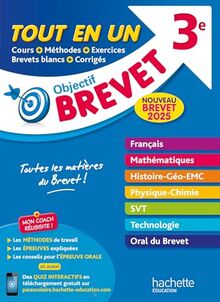 Tout en un 3e : nouveau brevet 2025 : toutes les matières du brevet !