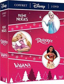 Coffret disney 3 films : vaiana, la légende du bout du monde ; la reine des neiges ; raiponce [FR Import]