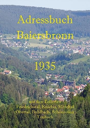 Adressbuch Baiersbronn 1935: DE