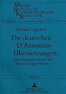 Die deutschen D'Annunzio-Übersetzungen von Vignazia, Adriana | Buch | Zustand gut