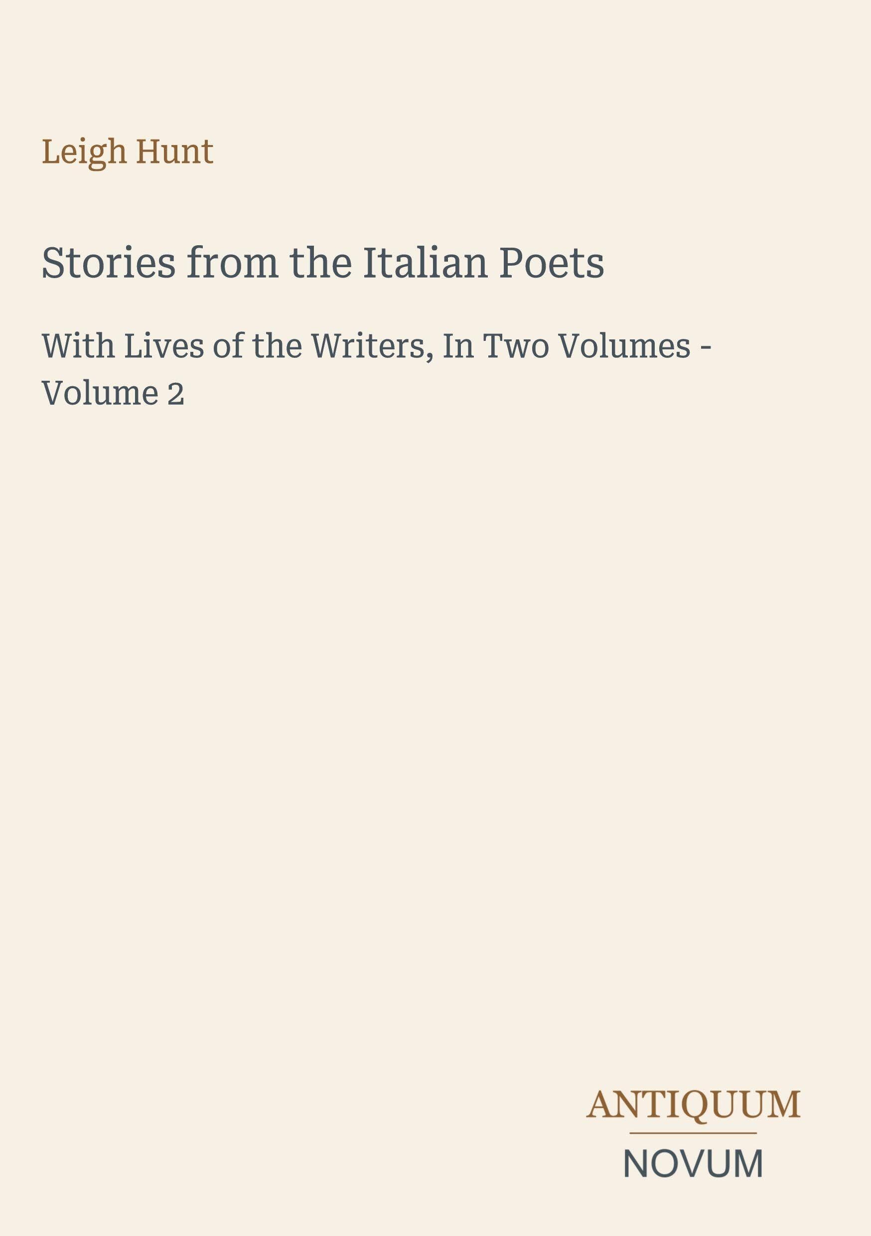 Stories from the Italian Poets