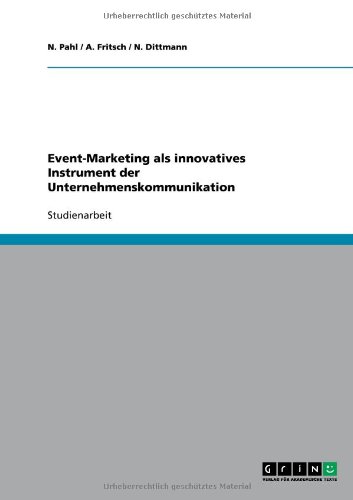 Event-Marketing als innovatives Instrument der Unternehmenskommunikation