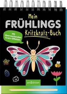 Mein Frühlings-Kritzkratz-Buch: Mit überraschenden Kratz-Effekten | Kreativer Kratzelspaß mit Malideen und Holzstift für Kinder ab 5 Jahren