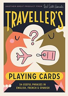 Traveler's Playing Cards: 54 useful phrases in English, French and Spanish (Herb Lester)
