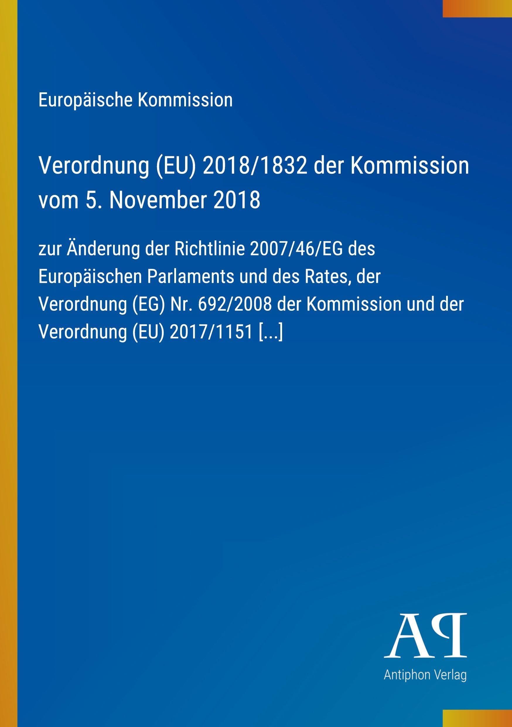Verordnung (EU) 2018/1832 der Kommission vom 5. November 2018